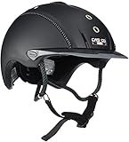 Casco Erwachsene Reithelm Mistrall, Schwarz titan, L