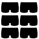 Libella 6er Pack Damen Panties Boxershorts Mikrofaser Seamless 3908 Schwarz S/M