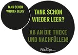 Effekt Aufkleber Sticker Urinal PEESIGN'Tank leer?' Urinal Spiel