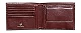 Cronus & Rhea® | Luxus Geldbörse mit Münzfach aus exklusivem Leder (Plutus) | Geldbeutel - Brieftasche - Portemonnaie - Geldklammer | Echtleder | Mit eleganter Geschenkbox | Herren (Dunkelbraun)