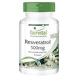 Resveratrol Kapseln - 500mg Trans-Resveratrol pro Kapsel - HOCHDOSIERT - aus Knöterich-Extrakt - Vegan - 90 Kapseln