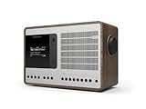 Revo SuperConnect Internet-/DAB+ Radio (Internet/DAB+/DAB/UKW,Spotify,WLAN,Aux In,Cinch-Out,Kopfhörer Ausgang,inkl. Netzteil) walnuß-silber