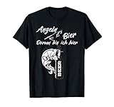 Angel und Biertrinken fisch design ob Karpfen,Wels, Forellen T-Shirt