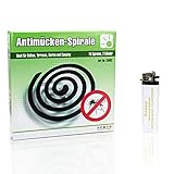 Helmecke & Hoffmann * 10er Pack Anti-Mücken-Spiralen Mückenabwehr Insektenabwehr + Feuerzeug