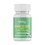 Vitabay Vitamin B12 Depot - 5.000 mcg plus 400 mcg Folsäure • 30 vegane Lutschtabletten • Made in Germany