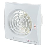 Der Lüfter / Badlüfter / Ventilator / ORIGINAL / Vents 100 QUIET TIMER / Nachlauf / sehr leise 24 dB(A) / 100 mm / 97 m³/h / 7,5W energiesparend / Kugellager / Rückschlagklappe