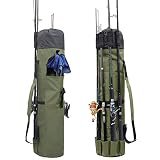 Powcan Rutentasche, Angeltasche Rod Case Angelkoffer wasserdichte Fischerei Werkzeug Aufbewahrungstasche, Längen:123cm,Verchiedene Taschen für Outdoor Angel (123cm)