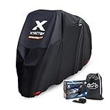 XYZCTEM Motorradabdeckung, Wasserdicht Extra Strapazierfähig Dicke 210D Oxford, All Season Outdoor Schutz für Motorräder mit Einer maximalen Länge von 245cm