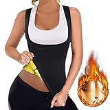 Amosch Frauen Sweat Body Shaper Tank Thermo Yoga Sauna Neopren Weste Fatburner Abnehmen Taille, Korsett Taille Corsage Figurformender Taillentrimmer Body Shaper für Gewichtsverlust Fatburner