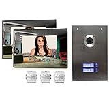 2-Familienhaus Video Türsprechanlage Gegensprechanlage mit 7 '' Monitor (Spiegel)