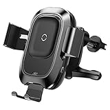 Baseus Smart Vehicle Bracket Wireless Charger elektrisch abschließbar Autohalterung Qi Kabeloses Aufladen mit Infrarotsensor schwarz
