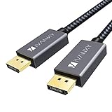 iVANKY DisplayPort Kabel 2M/4K, Unterstützung [4K@60Hz, 2K@144Hz, 2K@165Hz, 3D] DP 1.2 Cable, Kompatibel mit FreeSync und G-Sync, Geeignet für 144Hz-Gaming-Monitor, TV, PC und Mehr