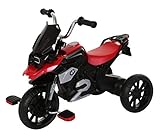 ROLLPLAY 42314 Dreirad, Für Kinder ab 2 Jahren, Bis max. 22 kg, BMW R1200 GS Motor Trike, Rot