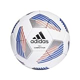 adidas Unisex – Erwachsene Tiro Com Fußball Ball, White/Black/ROYBLU/SI, 4