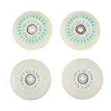 Homyl LED Inliner Rollen Leuchtrollen Ersatz Rollen für Inlineskates/Rollschuhe, 4er Pack - Grün, 80 mm