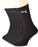 PUMA Sportsocken Cush Crew 6P, Black, 43, 251021001200043