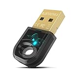 CSL - Bluetooth 5.0 USB Adapter Nano – BT V5.0 Stick Dongle – für PC Laptop - Bluetooth Empfänger und Sender für Desktop Laptop Drucker Headset Lautsprecher - kompatibel mit Windows 8.1 10