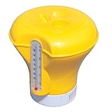 Chemikalienschwimmer mit Thermometer Chlordosierer Pool Dosierschwimmer Gelb