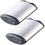 reVolt Taschenofen: 2er-Set 2in1-Powerbanks mit Handwärmer, 5.200 mAh, 2 Temperaturstufen (Akku Handwärmer)