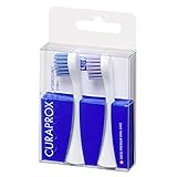 Curaprox Hydrosonic POWER 2x Aufsteckbürsten, kraftvoll und sanft, optimal für schwer erreichbare Stellen durch die gebogene Form