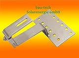 bau-tech Solarenergie 1 Dachhaken A2 / 1 Fach verstellbar für Dachsteine, Dachpfannen GmbH