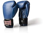 Paffen Sport KIBO Fight Echtleder-Box- und Kampfsporthandschuhe für das Sparring; blau; 16UZ