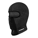 ROCKBROS Sturmhaube Motorrad Skimaske Sturmmaske Warm Fahrrad Gesichtsmaske für Damen Herren Balaclava Winddicht 54-62CM Schwarz/Grau