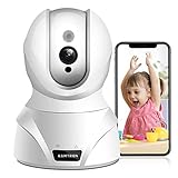 WLAN IP Kamera,KAMTRON HD WiFi Überwachungskamera,mit 350°/100°Schwenkbar,Home und Baby Monitor mit Bewegungserkennung, Zwei-Wege-Audio, Nachtsicht, unterstützt Fernalarm und Mobile App Kontrolle