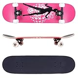 FunTomia Skateboard mit ABEC-9 Kugellager Rollenhärte 100A und 100% 7-lagigem kanadisches Ahornholz (Dancing Queen,)