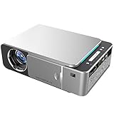 GZP Mini Beamer, Tragbarer LED Video Beamer, Full HD 1080P-Projektor, Kompatibel Mit HDMI/VGA/USB/AV-Eingang, Multiscreen-Einstellung, Geeignet Für Heimkino Und Unterhaltung Im Freien,Silber
