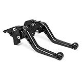 JFG RACING CNC Kurz Verstellbare Bremse Kupplung Hebel für Honda CBR1100 X X/Blackbird 1997–2007, ST1300 ST1300 A 2003–2007, VFR800 1998–2001, Schwarz