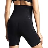 +MD Damen Shapewear Miederhose stark formend Miederpants mit Bein Bauch Weg Taillenformer Shaper Figurformende Wäsche SchwarzL