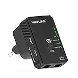 WAVLINK WLAN Repeater, 2,4 GHz(300 Mbit/s) und 5 GHz(433Mbit/s), AC750 Dual Band WiFi Repeater, 2 x 100Mbit/s Ethernet Ports, kompatibel zu Allen WLAN Geräten