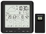 infactory WLAN Thermometer: WLAN-Funk-Wetterstation mit Außensensor, LCD-Display, Wettertrend, App (WLAN Hygrometer)