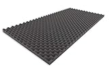 Dibapur Premium Noppenschaumstoff (ca.100cm x 200cm x 3cm) Raum Akustik Schaumstoff Akustikschaumstoff Schall Dämmung