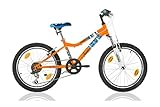 Frank Bikes 20 Zoll Kinderfahrrad Mountainbike Kinder Mädchen Jungen Fahrrad MTB Jugendfahrrad Kinderrad Rad Bike 6 Shimano Gang Federgabel Maestro ORANGE