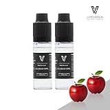 VAPOURSSON 2 X 10ml E Liquid, Apfel, Neue Formel um aus wertvollen Zutaten einen besonders starken Geschmack zu erzeugen, Hergestellt für Elektronische Zigaretten und E Shishas, E flüssig