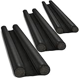 com-four® 3X Zugluftstopper für die Tür - Türbodendichtung - Luftzugstopper mit Doppeldichtung - Schutz vor Luftzug und Lärm - 86 cm (003 Stück)