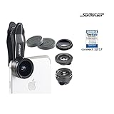 Somikon Kameralinsen: 4in1-Vorsatzlinsen-Set mit Weitwinkel, Fischauge, Makro und Pol-Filter (Fotolinse)