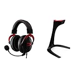 HyperX KHX-HSCP-RD Cloud II - Gaming Kopfhörer (für PC/PS4/Mac) rot & Speedlink EXCEDO Gaming Headset Stand - Ständer für Kopfhörer und Headsets - rutschfeste Unterseite und Silikonauflage, schwarz