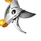 GRÜNTEK Gartenschere Baumschere GERFALKE mit Klinge 48 mm aus japanischem SK5 Stahl, Pflanzenschere Teflon beschichtet, Comfort Bypass Rebschere Rosenschere. 45 -Tage - Zufriedenheitsgarantie!