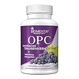 BIOMENTA OPC-Traubenkernextrakt + Natürliches Astaxanthin – vegan – 1.080 mg Traubenkernextrakt davon 756 mg OPC + 8 mg Astaxanthin - 120 OPC-Kapseln - 2 Monatskur