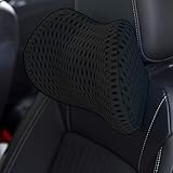 ZATOOTO Kopfstütze Auto, Auto Nackenkissen Adjustable Elastic Band, Ergonomische Memory Schaum Nackenstütze (Schwarz)