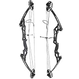 AMEYXGS Bogenschießen Compound Bogen und Pfeil Set 25-50lbs Zuggewicht 19,5'-30' Zuglänge 260 fps Hunring Compound Bogen Kit für Erwachsene Anfänger (Nur Bogen)