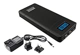 XTPower® XT-20000QC3-PA Powerbank inkl. Netzteil - moderner DC + USB QC3 Akku mit 20400mAh - 1x USB, 1x USB QC3 und DC Anschluss von 12 bis 24V 65W - für Laptop Tablet iPhone Galaxy