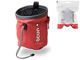 Ocun Chalkbag Lucky/Push mit Chalk Ball und Belt (Red/Grey)