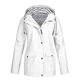 KEERADS Damen Wintermantel Lang Elegant Warm mit Pelzkragen Zweireiher Winterjacke Mantel Jacke (M,Weiß)