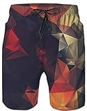 TUONROAD Badehose Hawaii Lustige 3D Badehose für Herren Schnelltrocknend Freizeit Bademode Badeshorts M