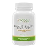 Vitabay Hyaluronsäure fermentiert 50 mg - mit Granatapfelkern 250 mg • 120 Kapseln • Made in Germany