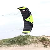 Wolkenstürmer Paraflex Trainer 3.1 Actionkite Neongrün - 3 Leiner Trainer-Lenkmatte zum Mountainboardfahren